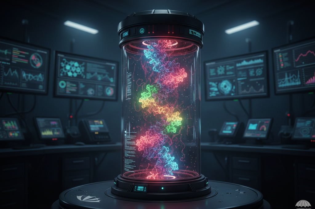 Representação gráfica da estrutura de RNA do Vírus Progenitor.