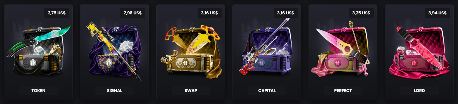 Dois jogadores abrindo caixas simultaneamente em uma 'Batalha de Caixas' no Key-Drop