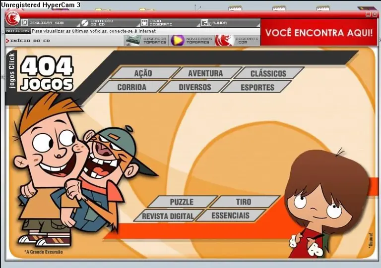 Interface do Launcher da Digerati