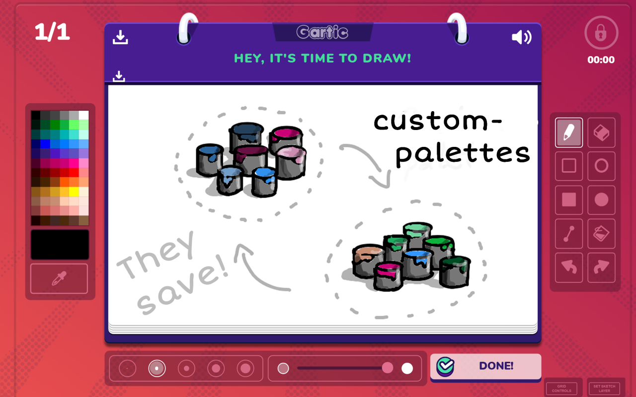 Tela de desenho bizarra no Gartic Phone