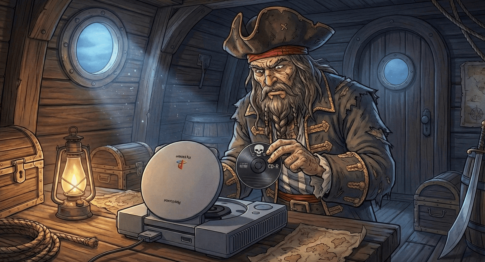 Composição visual pirataria games