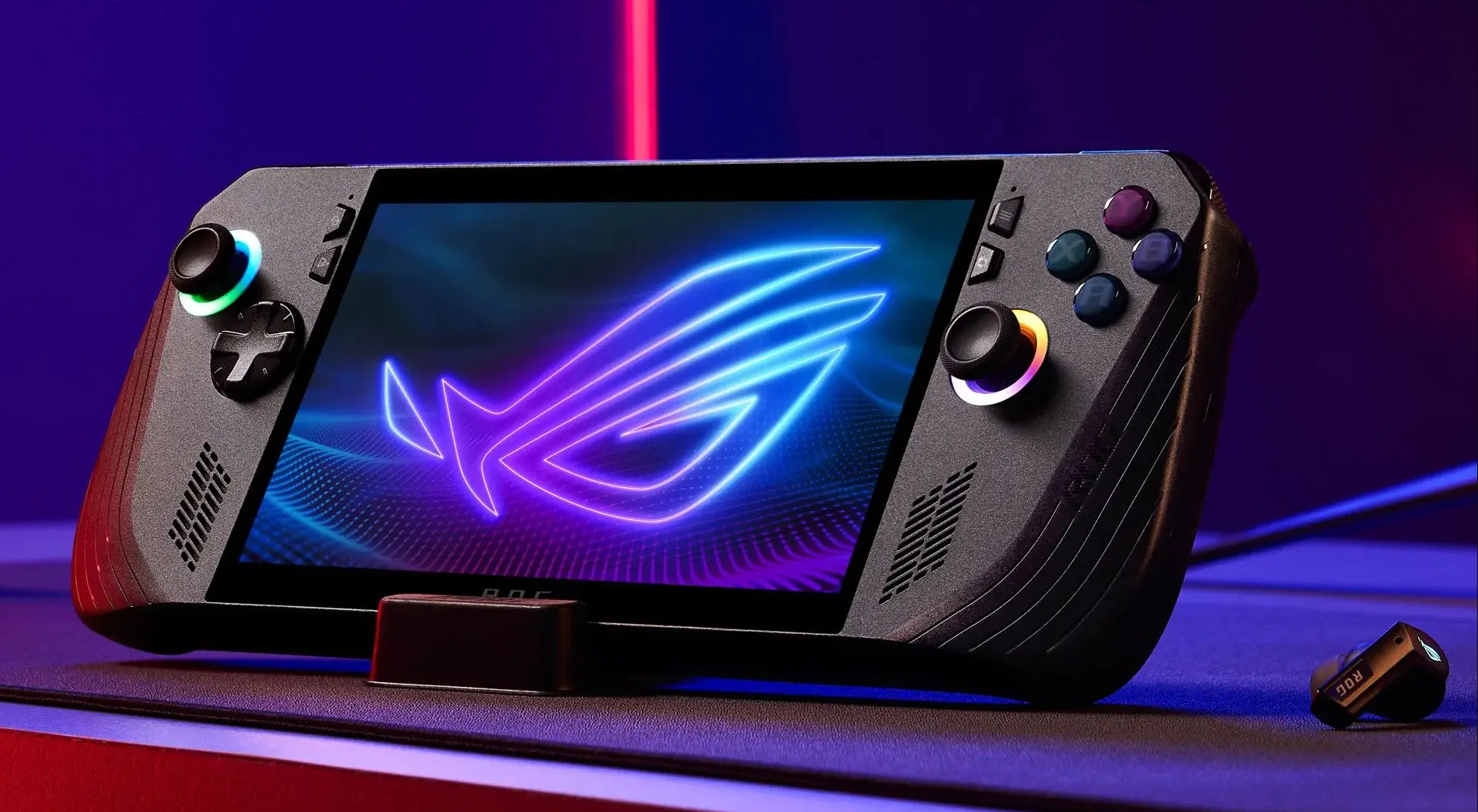 Composição histórica mostrando Game Boy, PSP e ROG Ally