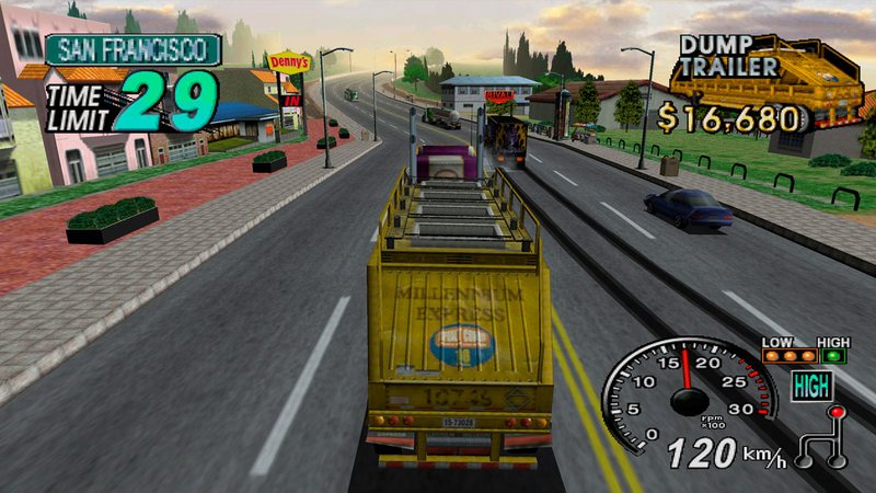 Gameplay de 18 Wheeler: American Pro Trucker